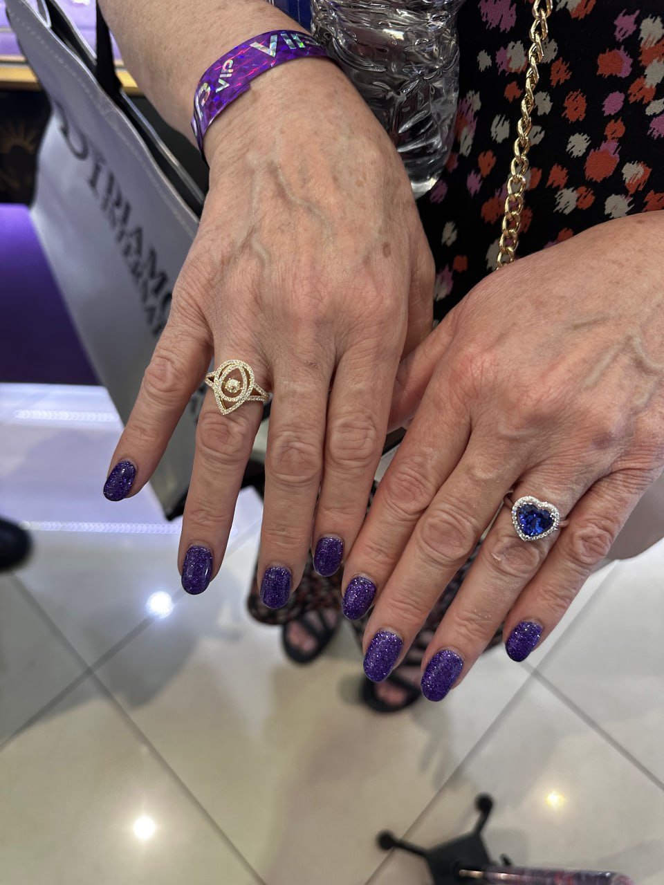 Crown of Light diamond and heart tanzanite